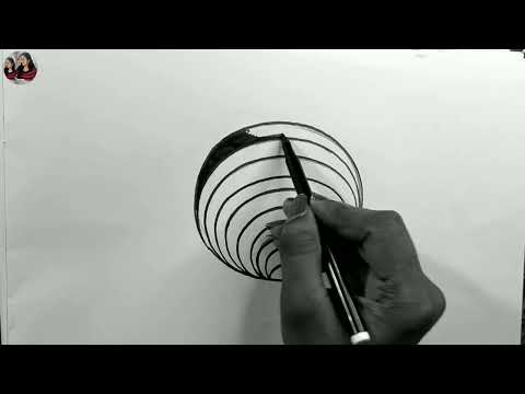 Very Easy!! 3D Trick Art How to Draw a Round Hole on Paper