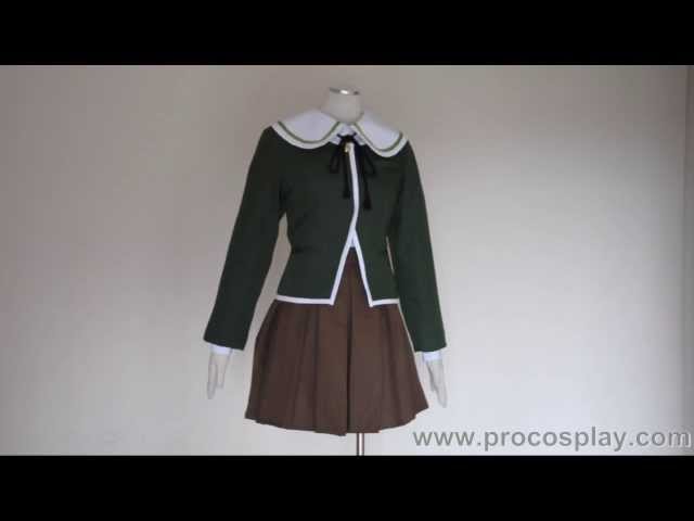 Vídeo relacionado con JOHLCR Cosplay Trajes Anime Danganronpa Carnaval De Halloween Disfraz De Cosplay Juego De 5 Piezas Personaje Animado Chihiro Fujisaki Costume Adecuado para Fiestas,Verde,L
