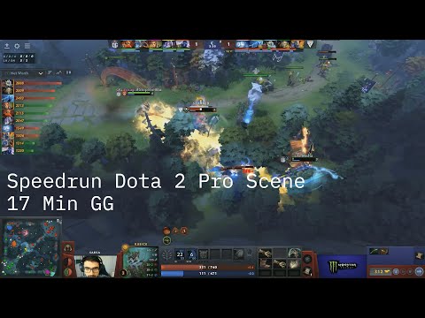 SpeedRun Dota 2 | 17 Min GG in Pro Scene |