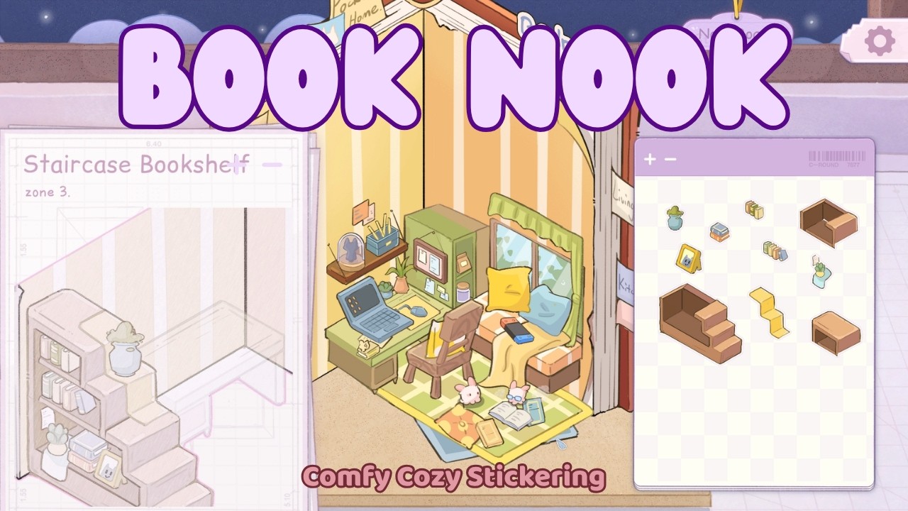 Book Nook Demo | Cozy Stickering!