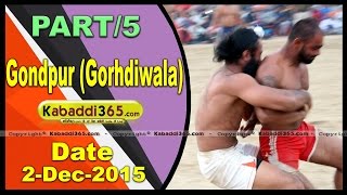 (1) Gondpur (Garhdiwala) Kabaddi Tournament 2 Dec 2015