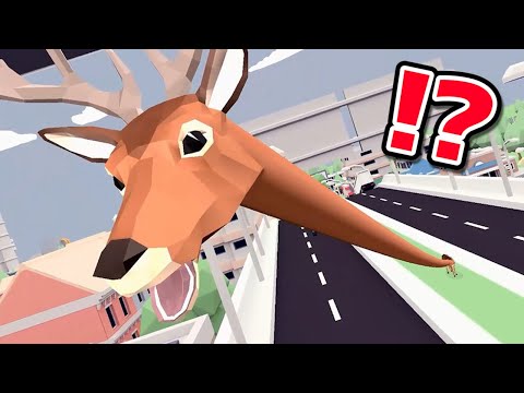 任天堂スイッチで売ってる「ごく普通のシカのゲーム」というスローライフ街破壊ゲームがぶっ飛びすぎてて笑える【DEEEER Simulator】