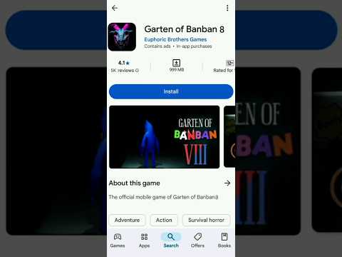 Garten Of Banban 8 Finally Available on Playstore App Go and install Now 🤫.        #gartenofbanban8