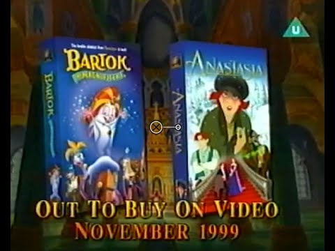 Anastasia the animated movie and Bartok - Available on VHS | 20th Century Fox 1999