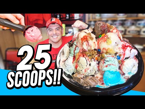 Morgan's Undefeated 25-Scoop Ice Cream Sundae Challenge!!