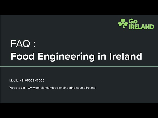 Food Engineering in Ireland