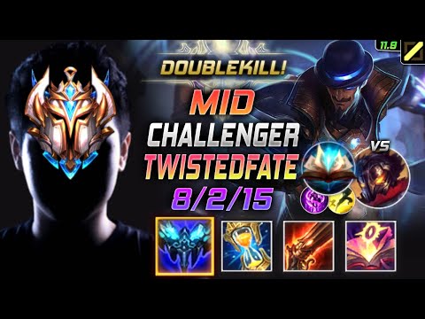 Challenger Twisted Fate MID vs Viktor - 챌린저 장인 미드 트페 템트리 룬 만년서리 봉풀주 ツイステッド・フェイト - LOL KR 11.9
