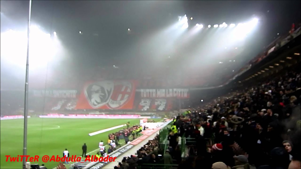 Milan Derby 15-1-2012 .. Ac Milan Song at the san siro before the game - YouTube