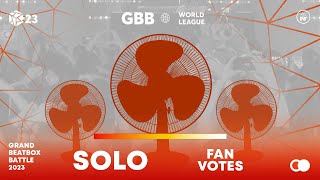  - SOLO [Round 1] Fan Vote Announcement | GBB23: World League