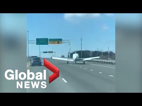 Watch Small Plane Land on Highway Outside Of Quebec City