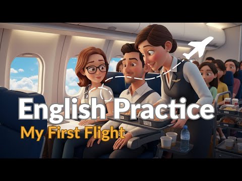 My First Flight ✈️ Learn English Conversation for Travel | Listening & Speaking Practice (A2, B1)
