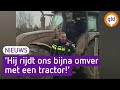 Man met trekker negeert stopteken en rijdt in op agent