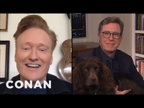 Stephen Colbert Doesn’t Believe Conan Has Dogs - CONAN on TBS