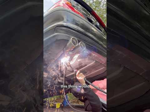 Thumbnail for DIY $100 exhaust…worth it???? #e46 #beamer #bmw #cars #exhaust #diy #welding #straightpipe by Pipe (car), BMW, Car