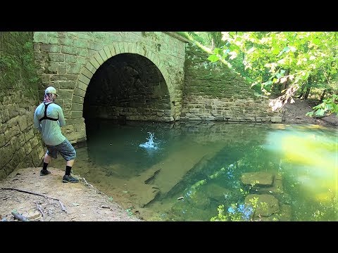 CREEK Fishing in a TUNNEL for ANYTHING That Will Bite