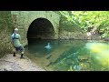 CREEK Fishing In A TUNNEL For ANYTHING That Will Bite