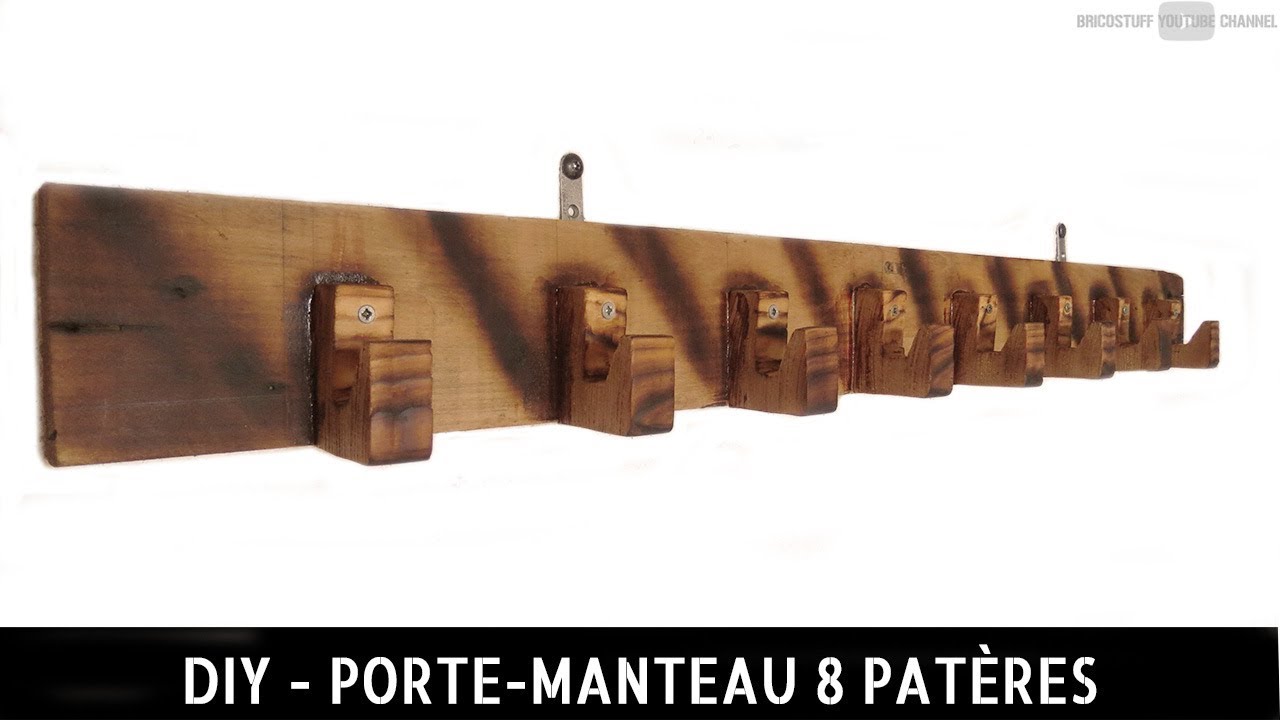 🛠 DIY : Fabrication d'un porte-manteau mural en bois de 8 patères