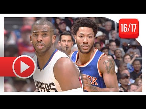 Chris Paul vs Derrick Rose PG Duel Highlights (2017.03.20) Clippers vs Knicks - SICK!