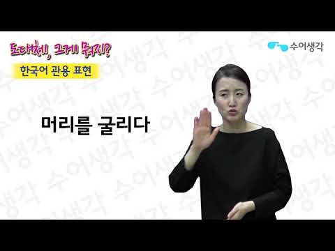 「머리」의 한국수어 표현