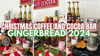 CHRISTMAS COFFEE AND COCOA BAR IDEAS AND DECOR - GINGERBREAD - 2024