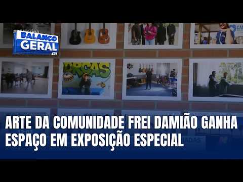 Exposição reúne arte criada por moradores da comunidade Frei Damião, em Palhoça