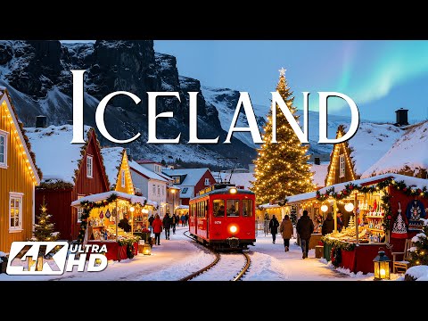 Iceland Winter Wonderland 4K ❄️ | Snowy Landscapes, Frozen Waterfalls & Tranquil Arctic Ambience