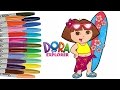 DORA The Explorer Coloring Book Page How To Color Hawaiian Dora