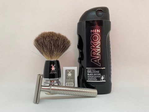 Nassrasur Mühle - Rocca, Rytmo and Blade, RAGNARÖK Laugar of Sweden Soap and Arko Men Black Edition