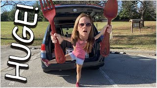 I Bought The Biggest Fork & Spoon EVER!! 🍴🥄😅                #shopping #bigforkandspoon