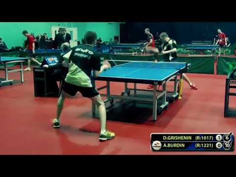 1.БУРДИН - ГРИШЕНИН Moscow Championship table tennis настольный теннис