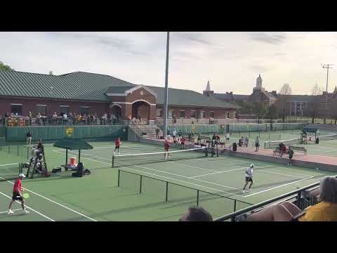 Tadeas Paroulek and Zsombor Velcz gets doubles win against Texas tech.