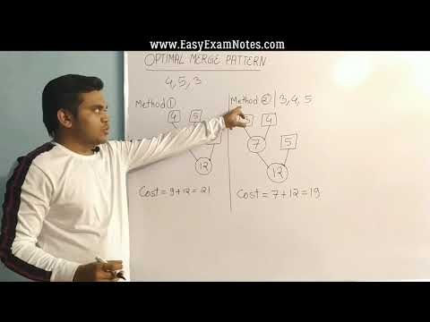 Optimal Merge Pattern with example algorithm