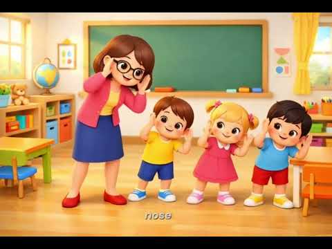 Head, Shoulders, Knees & Toes | Action Song for Kids | Learn Body Parts | KikiPopo Nursery Rhymes