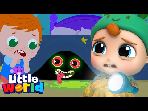 Monsters In The Dark | Baby John Series | Little World Kids Songs & Nursery Rhymes