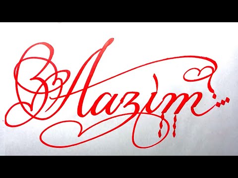Aazim Name Signature Calligraphy Status | #moderncalligraphy #cursive #YearofYou #aazim @Aazim