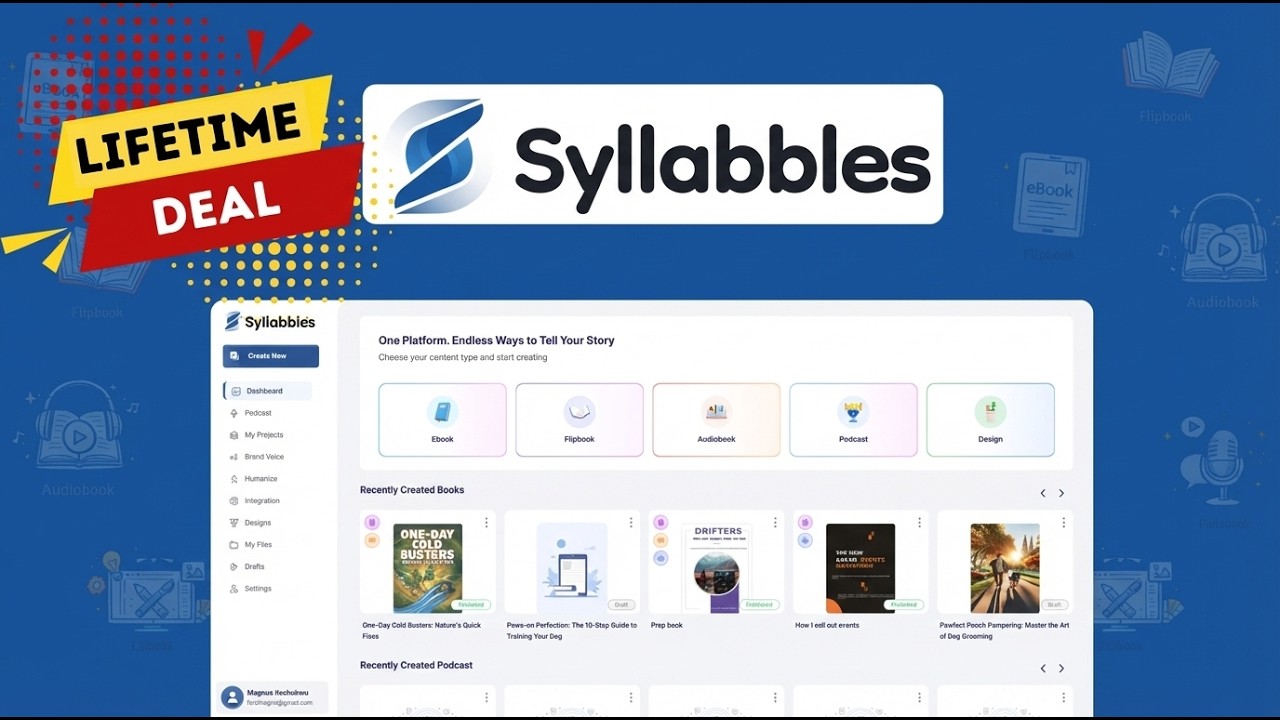 Syllabbles Lifetime Deal: Create Ebooks, Flipbooks, Audiobooks, Podcasts in One Tool