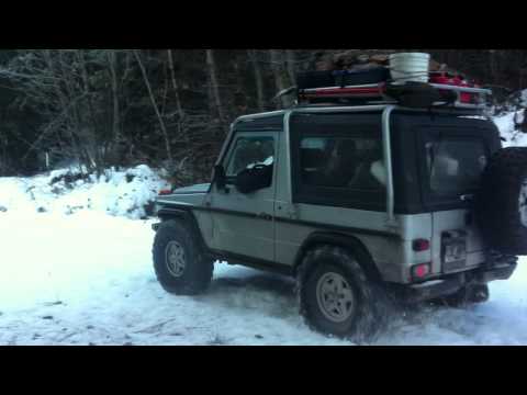 Winter hunting trip in a G wagen