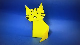 Kot Origami Łatwe | Jak Zrobić Kota z Papieru krok po kroku | Zwierzęta Origami
