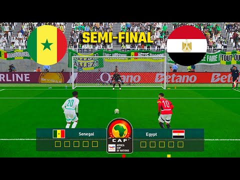 🔴Penalty Shootout 🥅• Senegal vs Egypt | Africa Cup of Nations | - PES Simulation