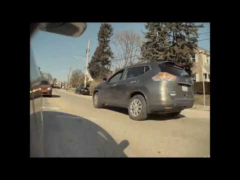 Tesla Model 3 Cam - Crazy Driver in Red Toyota