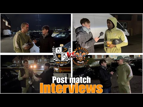 Post match interviews after Port Vale beat Blackpool 5-1 in the first game of 2026 | AB7