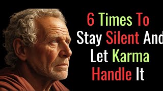 6 Times To Stay Silent And Let Karma Handle It | STOIC PHILOSOPHY