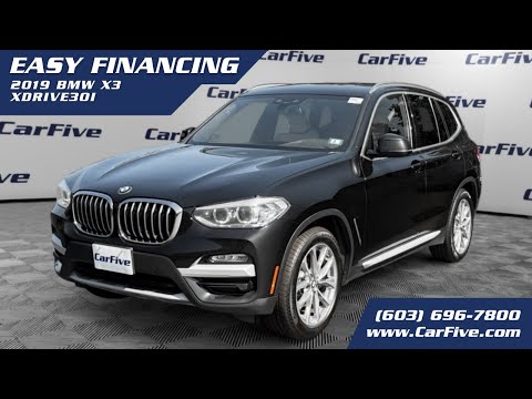 CarFive - Black 2019 BMW X3 xDrive30i SUV - AWD - Gasoline - 5 Passengers.