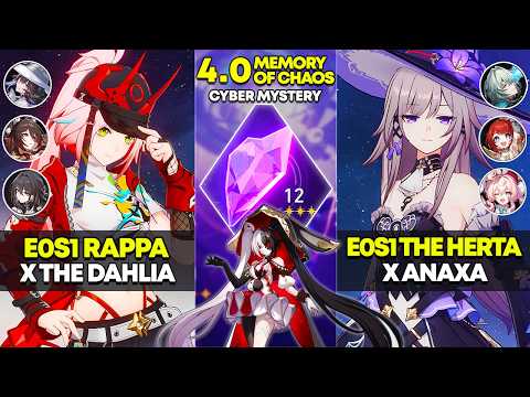 E0S1 Rappa x The Dahlia & E0S1 The Herta x Anaxa | Memory of Chaos 12 | Honkai Star Rail 4.0