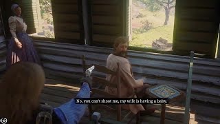 I was about to kill an NPC but then he said This - Red Dead Redemption 2