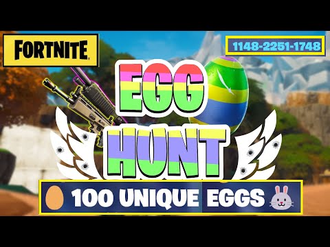 Fortnite - EGG HUNT 100 UNIQUE EGGS - All 100 - Keys - Code 1148-2251-1748