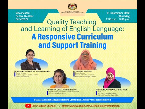 Siri 4 “Quality Teaching & Learning of English Language: A Responsive Curriculum & Support Training”