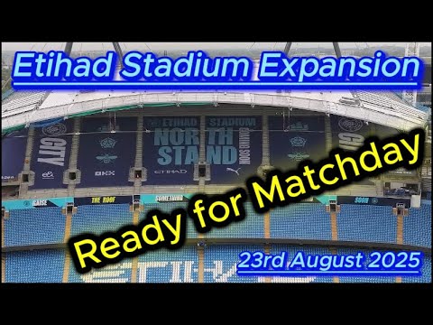 Erweiterung des Etihad-Stadions, Spieltag 23. August – Manchester City FC #city #djidrone