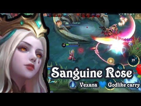 Sanguine Rose🌹Vexana💙 Godlike carry✨ | Mobile Legends #mlbb #riseofnecrokeep #vexana