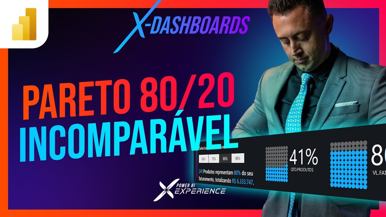 [X-Dashboards] Gráfico de Pareto 80/20 como você NUNCA viu antes no POWER BI